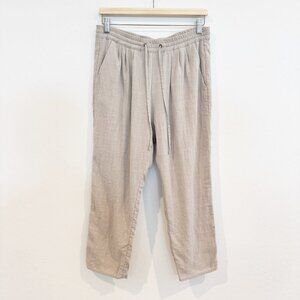 Moussy‎ High Rise Straight Leg Pull On Elastic Waist Pants Beige Casual Medium